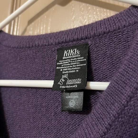 KiKis Deluvery Cardigan with KiKi and black cat ViNTAGE from 1989 movie - Picture 4 of 4